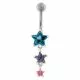 Moving Jeweled Star Body Jewelry
