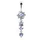 Moving Jeweled Fancy Belly Button Ring