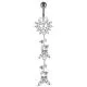 Silver Dangling Belly Ring With SS Bar