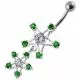Pentagon Twin Star Dangling Belly Ring 