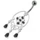 Chandelier Dangling Banana Bar Navel  Ring