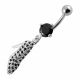 Jeweled Fancy Dangling 316L SS Belly Ring
