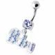 Fancy BABY Jeweled Dangling Belly Ring