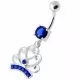 Jeweled Heart Crown Navel Banana