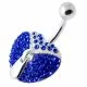 Dangling Zip Opened Heart Belly Ring