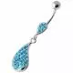 Jeweled Dangling Belly bar Banana PBM2081
