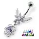 Flower with Wings navel ring