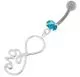 Infinity Love 925 Sterling Silver Belly Button Piercing