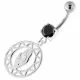 Sterling Silver Praying Women Navel Belly Piercing