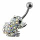 Jeweled Frog Non-Moving Belly Ring
