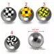 316L Surgical Steel 14G Threaded Checked Logo balls