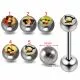 316L Surgical Steel 14G 14MM Threaded Straight Bar With Mix Logo Toy Barbie balls