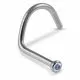 Titanium G23 implant Grade  CZ Jeweled Nose Screw Stud