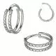 Double Line Jeweled 316L Surgical Steel Hinged Segment Clicker Ring