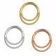 Elegant 925 Sterling Silver Double Layer Segment Clicker Ring