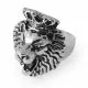 Roaring Lion with Crown Finger Ring