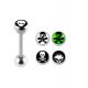Tongue Barbell with 4 Free Skull Logo Ball