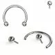 G23 Grade Titanium Circular Barbell With Internally Threaded Ball
