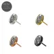 G23 Grade Titanium Rose Oval CZ Jeweled Threadless Pin Top