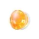 Pyrex Glass Orange Pebble Ear Tunnel Plug