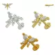 CZ Jeweled Dragonfly Internally Threaded Surgical Steel Labret Piercing