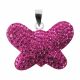 Multi Crystal stones Butterfly Pendent