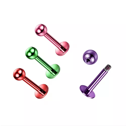 Labret Piercing Machine Anodized 316L Steel Labret – Wholesale Piercing