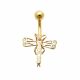 Jeweled Dragonfly 14K Gold Navel Ring