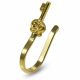 14K Solid Yellow Gold Key Fake Non Piercing Cuff Jewelry