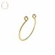 14K Solid Yellow Gold Classic Hoop Non Piercing Cuff Jewelry