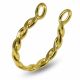 14K Solid Yellow Gold Twisted Elegant Non Piercing Cuff Jewelry