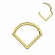 14K Solid Gold Triangle Hinged Segment 18G Septum Clicker Ring