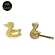 14K Gold Ball End Duck Nose Pin stud