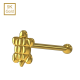 9K Gold Turtle Ball End Nose Pin