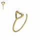 9K Gold Seamless Heart Open Nose Hoop Ring