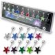 Multi Jeweled Star Silver Belly Ring
