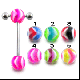 COB WEB Acrylic Ball Tongue Barbell with UV Fancy Ball
