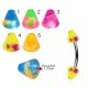 316L Surgical Steel Eyebrow Banana With Colorful Marble Design UV Cones