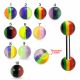 316L Surgical Steel Tongue Barbell With Rasta Balls