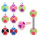 316L Surgical Steel Tongue Barbell With Flower Heart UV Balls