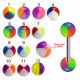 316L Surgical Steel Tongue Barbell With Assorted Hand Painted Beach Balls