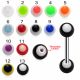 316L Surgical Steel Tongue Barbell With Eyeball Design UV Ball