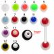 Bio Flex Tongue Barbell With Eyeball Design UV Ball