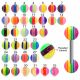 316L Surgical Steel Tongue Barbell With UV Acrylic Assorted Mix Color Ball