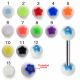316L Surgical Steel Tongue Barbell With Star UV Balls