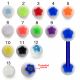 Bio Flex Tongue Barbell With Star UV Balls