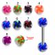 316L Surgical Steel Tongue Barbell With Colorful Windmill Painted UV Ball