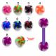 Bio Flex  Tongue Barbell With Colorful Windmill Painted UV Ball