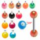 316L Surgical Steel Tongue Barbell With Double Color Swirl UV Ball