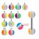 316L Surgical Steel Tongue Barbell With Centered glitter with colorful  UV Balls